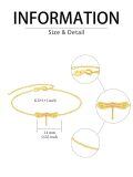 TOUPOP 14K Gold Crystal Dragonfly Bracelets For Women-0-3