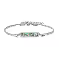 wholesale 925 Sterling Silver Abalone Shell Wave Design Charm Bracelet Wholesale for Women-0-0