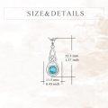 wholesale 925 Sterling Silver Turquoise Celtic Knot Pendant Necklace-0-5