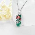 wholesale Sterling Silver Mushroom Necklace with Snail Pendant Gift for Women-0-13