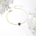 wholesale 14K Gold Black Tahitian Pearl Anklet for Women-0-2