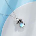 wholesale 925 Sterling Silver Enchanted Moonstone Mushroom Pendant Necklace-0-2