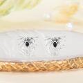 wholesale 925 Sterling Silver Spider Black Onyx Stud Earrings for Women Gift Ideas-0-3