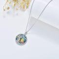 wholesale Sterling Silver Crystal Abalone Shell Animal Pendant Tree of Life Necklace-0-39