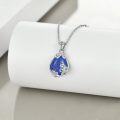 wholesale Sterling Silver Crystal Filigree Teardrop Pendant Necklace-0-29