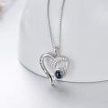 wholesale 925 Sterling Silver Love Express Mom Necklace with 100 Language Stone - Custom Photo Projection Heart Pendant for Mother, Grandmother-0-2