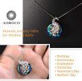 wholesale Sterling Silver Crystal Phoenix Pendant Necklace for Women Gift-0-2