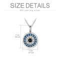 wholesale 925 Sterling Silver Blue Evil Eye Pendant Necklace-0-4