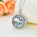 wholesale 925 Sterling Silver Compass Pendant Necklace with Abalone Shell and CZ Stones - Nautical s for Her-0-3