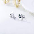 wholesale 925 Sterling Silver Red Austrian Crystal Crab Stud Earrings-0-2