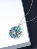 wholesale 925 Sterling Silver Mermaid Pentagram Abalone Shell Pendant Necklace - Unique Gifts for Her Him-0-1