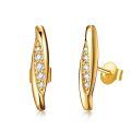 wholesale 14K Gold Moissanite Bar Stud Earrings for Women - Minimalist s for Mom Girlfriend & Daughter-0-0