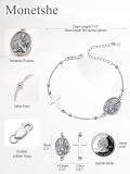 wholesale 925 Sterling Silver St. Benedict Rosary Chain Bracelet with Crucifix and Medal for Women Men Catholic Faith Gift-0-1
