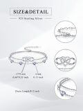 wholesale 925 Sterling Silver Infinity Heart Bracelet Wholesale With Purple Crystal Hearts-0-5