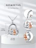 wholesale 925 Sterling Silver Bunny Love Forever Heart Pendant Necklace-0-4