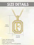 wholesale 14K Solid Gold Moissanite Initial Pendant Necklace A-Z 16 2mm Chain-0-3