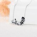 wholesale 925 Sterling Silver Raccoon Animal Lover Gift Pendant Necklace for Women and Girls-0-2
