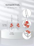 wholesale 925 Sterling Silver Pink Lily of the Valley Drop Earrings-0-34