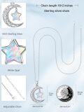 wholesale Sterling Silver Moon Star Necklace Celestial Pendant for Women-0-14