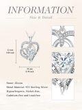 wholesale TOUPOP Forever Love Heart Necklaces For Women Wedding Anniversary Birthday Gift For Wife S925 Silver Jewelry With Zircon Pendant Ideal Chrismas Valentine's Or Mothers Day Gifts For Her -0-3