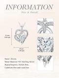 TOUPOP S925 Silver Zircon Forever Love Heart Necklace Gift For Her-0-3