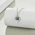 TOUPOP Sterling Silver Stone Pet Ashes Necklace Urn Memorial Keepsake-0-1
