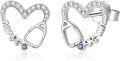 wholesale 925 Sterling Silver Stud Earrings Stethoscope for Nurse Doctor RN Medical Student-0-0