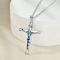 wholesale 925 Sterling Silver Cross Necklace with Jesus Pendant Religious Jewelry for Women and Men-0-1