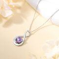 wholesale TOUPOP June Birthstone Necklace For Women Alexandrite Necklace Pendant 929 Sterling Silver Infinity Love Moon Jewelry Birthday Christmas Gifts For Women Mom Wife Girlfriend -0-4