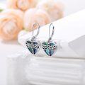 wholesale 925 Sterling Silver Abalone Shell Dragonfly Heart Drop Dangle Lever Back Earrings Gift for Her-0-2