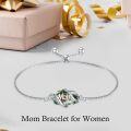 wholesale 925 Sterling Silver Opal Mom Charm Bolo Bracelet for Women-0-34
