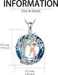 wholesale Sterling Silver Crystal Tree of Life Necklace Sport Music Jewelry Gift for Women-0-11