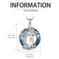 wholesale 925 Sterling Silver Blue Crystal Tree of Life Pendant with Violin Charm Necklace Sports Music s for Women-0-11