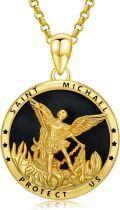 wholesale 925 Sterling Silver Saint Michael Protect Us Angel Necklace Charm Pendant s for Women Men Boys Girls-0-0