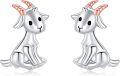 wholesale 925 Sterling Silver Goat Animal Stud Earrings for Women Girls Gifts Jewelry Accessories-0-0