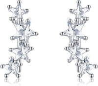 wholesale 925 Sterling Silver Blue Opal Star Stud Earrings for Women-Star