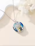 TOUPOP Sterling Silver Crysal Cat Necklace Pendant Gift-0-3