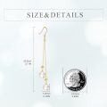 wholesale Gold Solid 14K Freshwater Pearl Threader Tassel Dangle Earrings-0-2