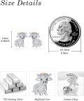 wholesale 925 Sterling Silver Cow Flower Crown Stud Earrings for Women Hypoallergenic-0-2