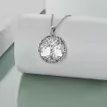 wholesale 925 Sterling Silver Abalone Shell Tree of Life Pendant Necklaces Wholesale - Irish s for Women-0-22