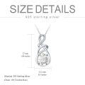 TOUPOP Sterling Silver Infinity Birthstone Necklace For Women-0-3