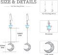 wholesale 925 Sterling Silver Moonstone Drop Earrings with Celtic Knot and Star Design-0-3