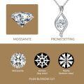 wholesale 925 Sterling Silver Infinity Moissanite Pendant Necklace for Women - Round Cut 1ct Cubic Zirconia Alternative s-0-2