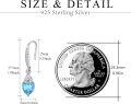 wholesale 925 Sterling Silver CZ Heart Drop Birthstone Earrings for Women Girls Gifts-0-1