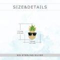 wholesale 925 Sterling Silver Pineapple Stud Earrings with Sunglasses and Crystal Accents - Summer Fashion Accessory Gifts for Her-0-4