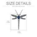 wholesale 925 Sterling Silver Dragonfly Urn Pendant Necklace Turquoise Stone Oxidized Memorial Jewelry-0-74