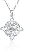 wholesale Sterling Silver Celtic Cross Witches Knot Pendant Necklace Amulet Gift-0-61