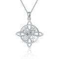 wholesale 925 Sterling Silver Moissanite Witches Knot Necklace Witch Jewelry for Women-0-61