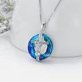 wholesale TOUPOP Nurse Gifts For Women S925 Sterling Silver Doctor Medical Nursing Themed Cross Stethoscope Pendant With Blue Crystal Jewelry Gifts For Women Mom Student Doctor Nurse's Day Birthday -0-3