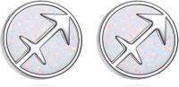 wholesale 925 Sterling Silver White Opal Pisces Zodiac Constellation Stud Earrings 8mm-Sagittarius (11.22-12.21)
